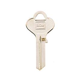 HY-KO 11010EA27 Key Blank, Brass, Nickel, For: Eagle Cabinet, House Locks and Padlocks