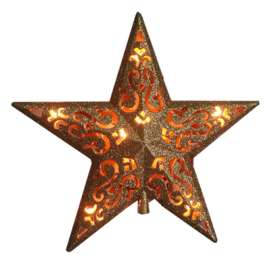 10LGT GLD Star Tree Top