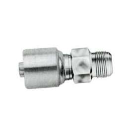 GATES MegaCrimp G25165-0810 Hose Coupling, 7/8-14, Crimp x JIC, Straight Angle, Steel, Zinc
