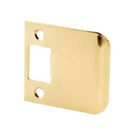 Defender Security E 2347 Extended Lip Strike, 2-1/4 in L, 2-1/2 in W, Steel, Brass