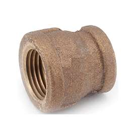 Anderson Metals 738119-0604 Reducing Pipe Coupling, 3/8 x 1/4 in, FIPT, Brass, 200 psi Pressure