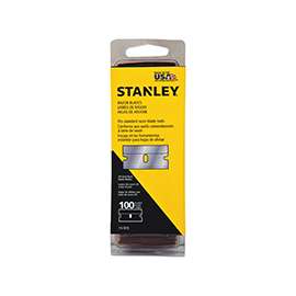 STANLEY 11-515 Razor Blade, 1-1/2 in L Blade, Steel Blade