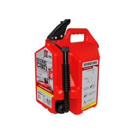 SUREcan SUR50G1 Gas Can, 5 gal Capacity, Plastic, Red