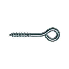 ProSource LR230 Screw Eye, 4.8 mm Dia Wire, 6 mm Thread, 3/4 in L Thread, 1-5/8 in OAL, 187 lb Working Load, Steel, Zinc