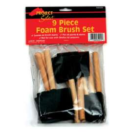 9PC Foam Brush Set