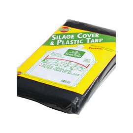 Warp's SSC-14 Tarpaulin, 14 ft L, 14 ft W, 3 mil Thick, Plastic, Black