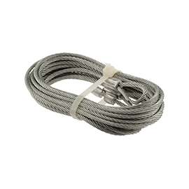 Prime-Line GD 52183 Aircraft Cable, 1/8 in Dia, 8 ft 6 in L, Carbon Steel, Galvanized