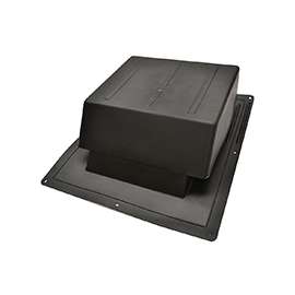 Master Flow IR65BL Roof Louver, 5.88 in L, 18 in W, Resin, Black