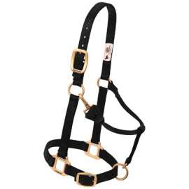 1" LG BLK Snap Halter