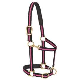 1" BLK/PNK Pad Halter
