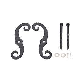 ProSource S-Holdback, Stainless Steel, Black, Powder-Coated