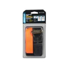 ProSource FH64070-1 Tie-Down, 1 in W, 13 ft L, Polyester Webbing, Metal Ratchet, Orange, 300 lb, Webbing End Fitting