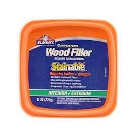 Elmers E890 Paintable, Stainable Wood Filler, 8 fl-oz Tub