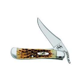 CASE 260 Folding Pocket Knife, 2.7 in L Blade, Tru-Sharp Surgical Stainless Steel Blade, 1-Blade, Amber Handle