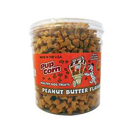 Pupcorn 20661 Dog Treats, Peanut Butter 28 oz Tub
