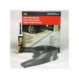 M-D 50101 Garage Door Threshold Kit, 1/2 in Thick, 20 ft L, Vinyl, Gray