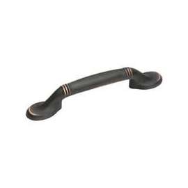 Amerock BP1300ORB Cabinet Pull, 5-1/4 in L Handle, 1-1/16 in H Handle, 1-1/16 in Projection, Zinc, Oil-Rubbed Bronze
