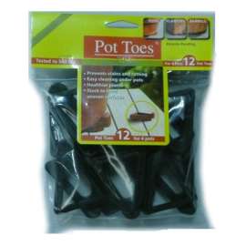 12PK 3" BLK Pot Toes