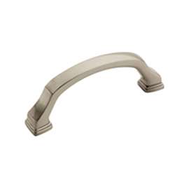 Amerock BP55343G10 Cabinet Pull, 3-11/16 in L Handle, 1-3/8 in H Handle, 1-3/8 in Projection, Zinc, Satin Nickel