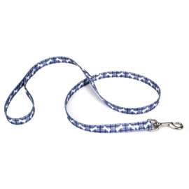 3/8x6 Plaid Bones Leash