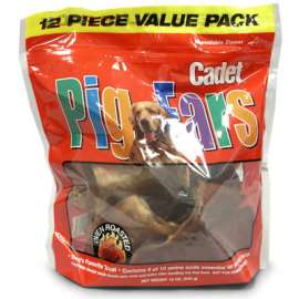 12PK Pig Ears Dog Treat
