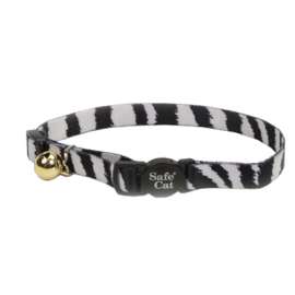 12" ADJ Zebr Cat Collar