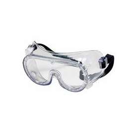 Protective Goggles, Clear/Clear, PVC, Chemical Resistant, Indirect Vent