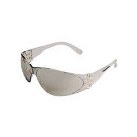 Checklite Safety Glasses, Clear Mirror Lens, Scratch-Resistant, Clear Frame