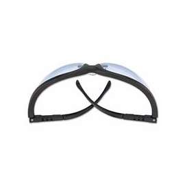Klondike Protective Eyewear, Light Blue Lens, Polycarbonate, Black Frame