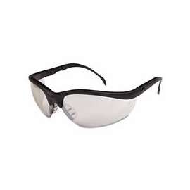 Klondike Protective Eyewear, Indoor/Outdoor Clear Mirror Lens, Black Frame