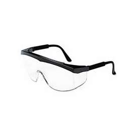 Stratos Spectacles, Clear Lens, Polycarbonate, Scratch-Resistant, Black Frame