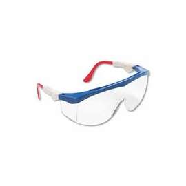Tomahawk Protective Eyewear, Clear Lens, Duramass HC, Blue/Red/White Frame