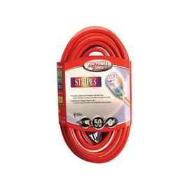 Southwire 2549SW0041 Extension Cord, 12 AWG Cable, 100 ft L, 15 A, 125 V, Red/White