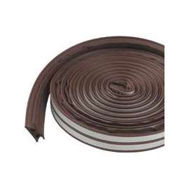 M-D 43848 Weatherstrip Tape, 3/8 in W, 17 ft L, EPDM/Silicone, Brown