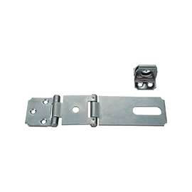 ProSource LR138-BC3L-PS Safety Hasp, 4-1/2 in L, Steel, Zinc, 7/16 in Dia Shackle, Fixed Staple