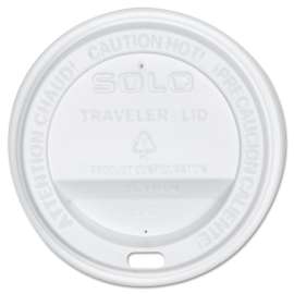 Traveler Drink-Thru Lid, White, 300/Carton