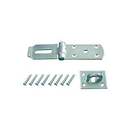 ProSource LR-137-BC3L-PS Safety Hasp, 7-1/4 in L, Steel, Zinc, Fixed Staple