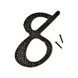 HY-KO DC-3/8 House Number, Character 8, 2 in W x 3-1/2 in H Character, Black Character