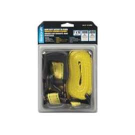 ProSource FH64058 Tie-Down, 1 in W, 16 in L, Yellow, J-Hook End Fitting, Steel End Fitting