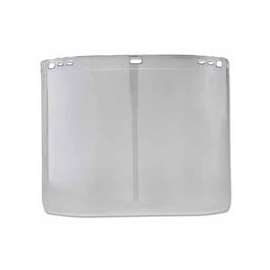 F20 Polycarbonate Face Shields, Unbound, Clear, 15 1/2 in x 8 in