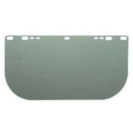 F10 PETG Economy Face Shields, Medium Green, 15 1/2 in x 8 in x 0.04 in