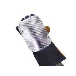 Back Hand Pad, Double Layer, 7", Elastic/High-temp Kevlar Strap Closure, Silver