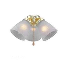Boston Harbor Ceiling Fan Light Kit, 190 W, Candelabra, 3, 60 W Lamp, Polished Brass, 6-3/4 In H