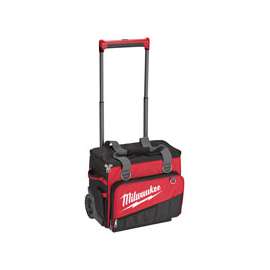 Milwaukee 48-22-8221 Rolling Bag, 66-Pocket, Nylon, Black/Red