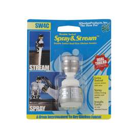 Whedon Spray&Stream SW4F/C Aerator Male x Female, Brass/Plastic, Chrome Plated, 2.2 gpm