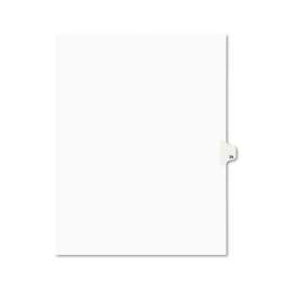 Preprinted Legal Exhibit Side Tab Index Dividers, Avery Style, 10-Tab, 39, 11 x 8.5, White, 25/Pack