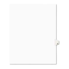 Preprinted Legal Exhibit Side Tab Index Dividers, Avery Style, 10-Tab, 42, 11 x 8.5, White, 25/Pack