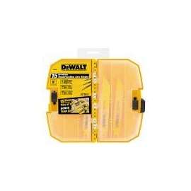 DeWALT DW4890 Reciprocating Saw Blade Set, 15-Piece, Bi-Metal, Yellow