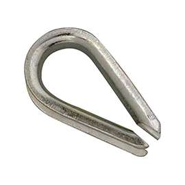 Campbell T7670639 Wire Rope Thimble, 5/16 in Dia Cable, Malleable Iron, Electro-Galvanized