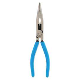 Long Nose Pliers Angled, Angled Needle Nose, High Carbon Steel, 9 5/8 in